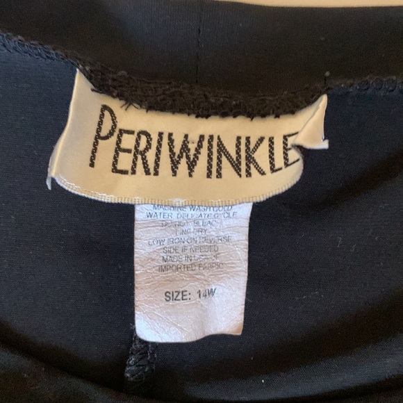 Vintage Periwinkle Dress Black Size 14 Short Sleeves - Picture 3 of 5